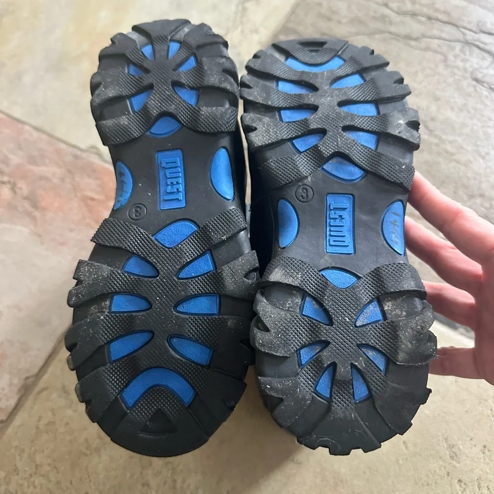 Quest Boys Menace 3M Thinsulate Snow Boots Black Blue Size 3